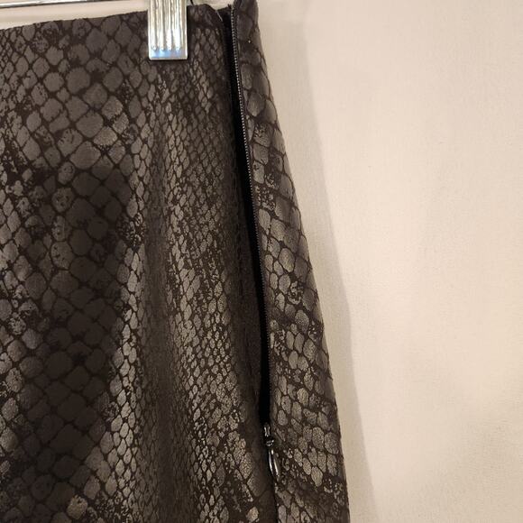 GILLI Black Faux Leather Reptile Print Mini Skirt Punk Rave Goth Emo Witchy S - Picture 7 of 10